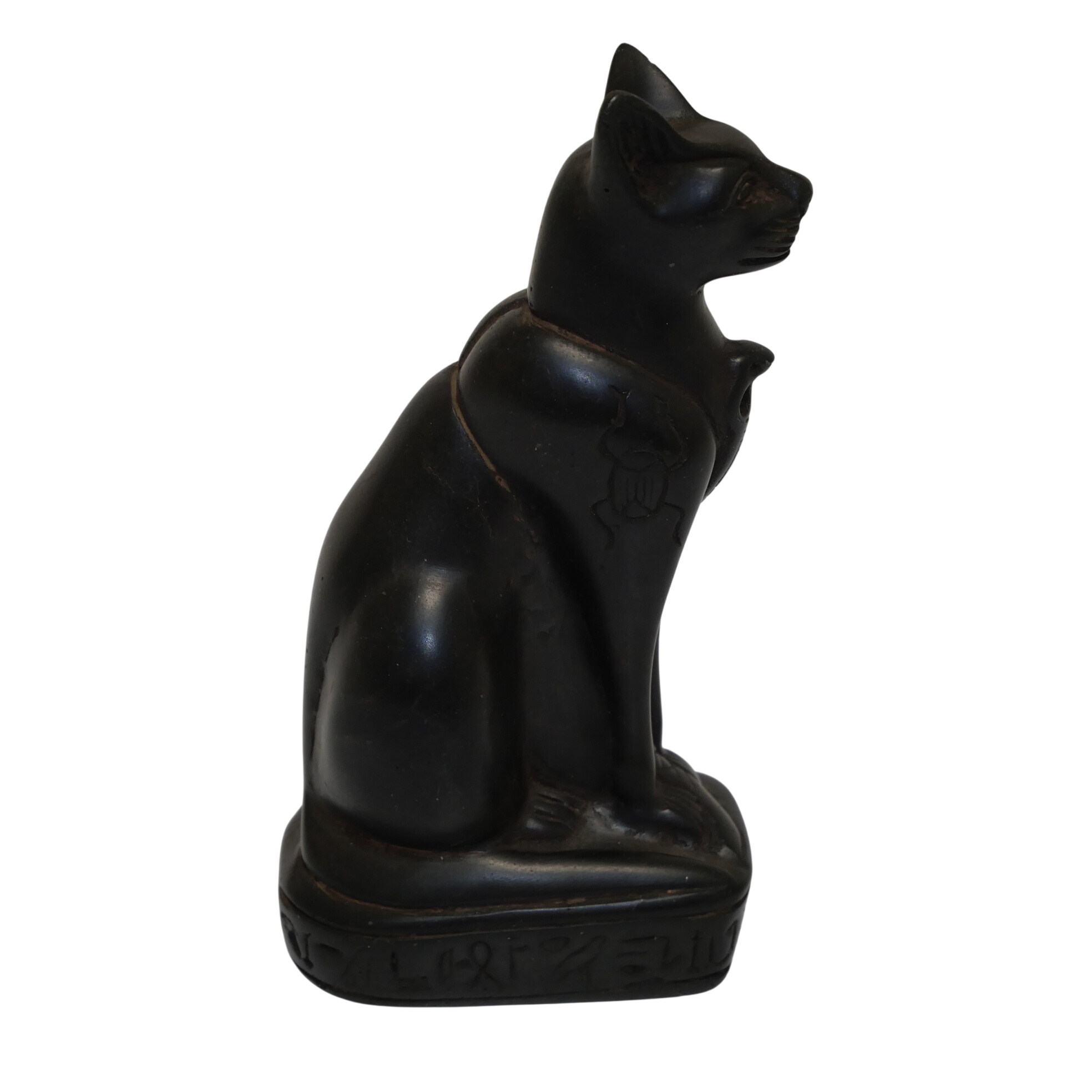 Statuette chat sacré égyptien Bastet – Résine noire avec effet en pierre Bon état - 10,50 € Statuette chat sacré égyptien Bastet – Résine noire avec effet en pierre Bon état reconditionné disponible sur Label Emmaüs