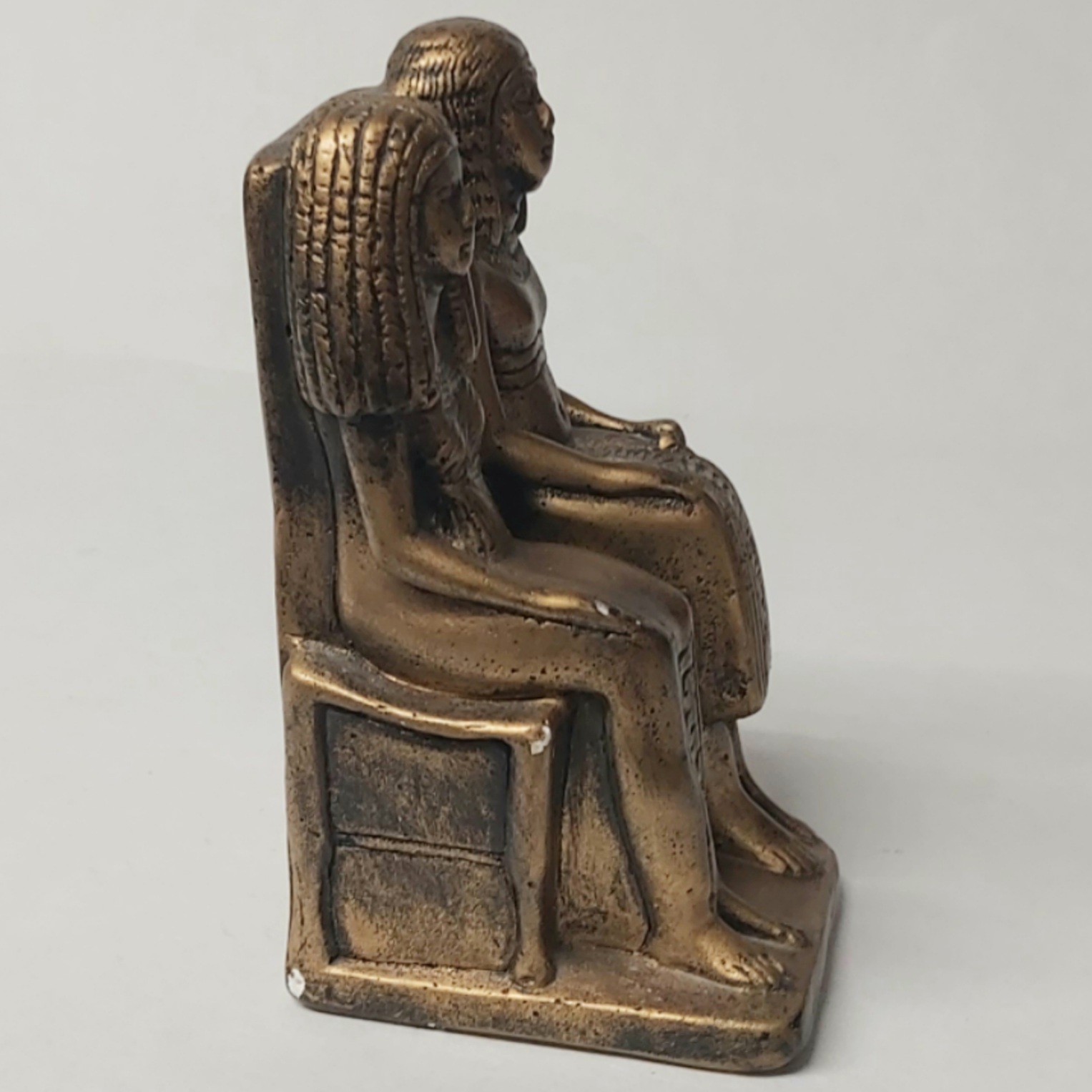 Voir photo 3 de Statuette d'un couple Egyptien Statuette d'un couple Egyptien Bon état reconditionné photo 3