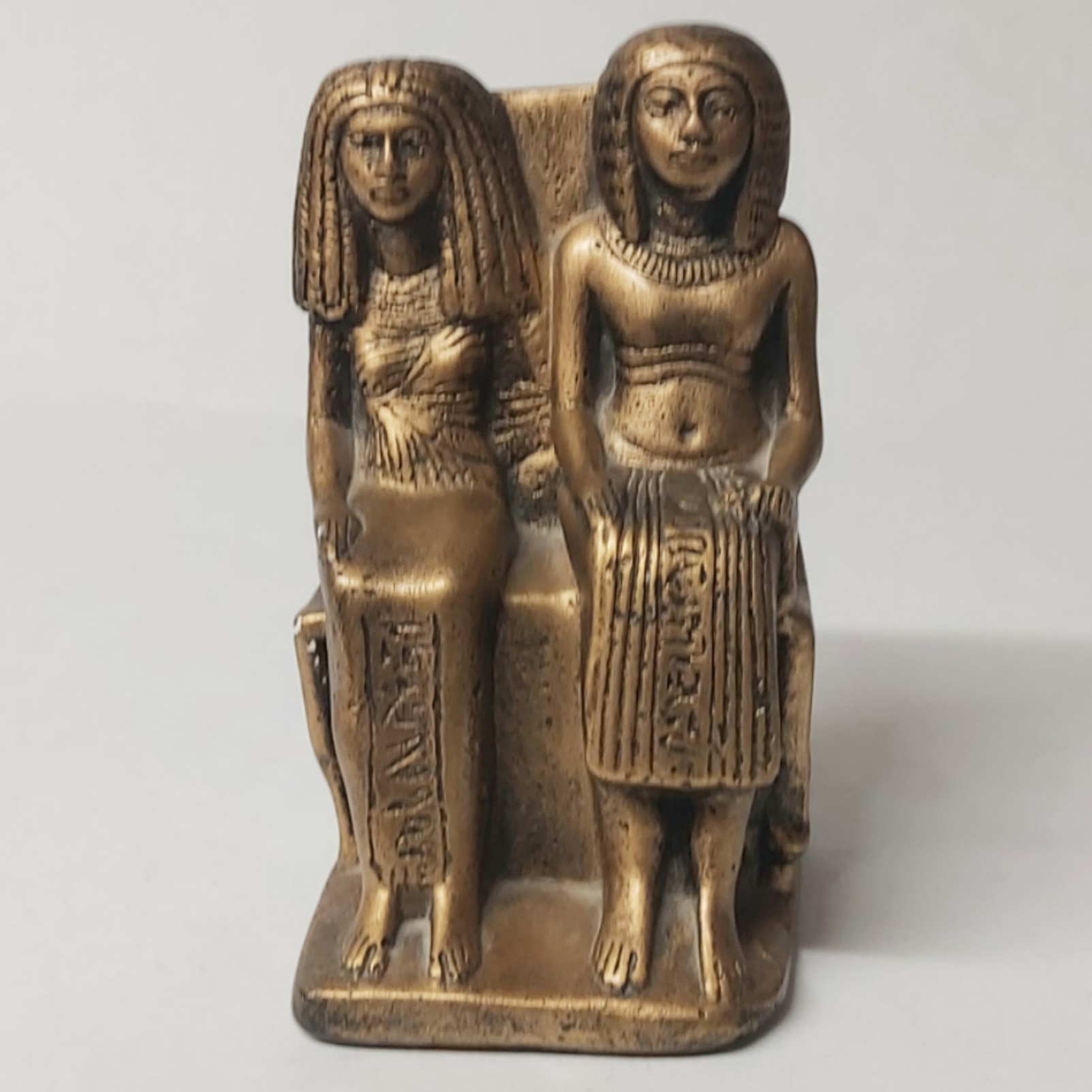 Voir photo 4 de Statuette d'un couple Egyptien Statuette d'un couple Egyptien Bon état reconditionné photo 4