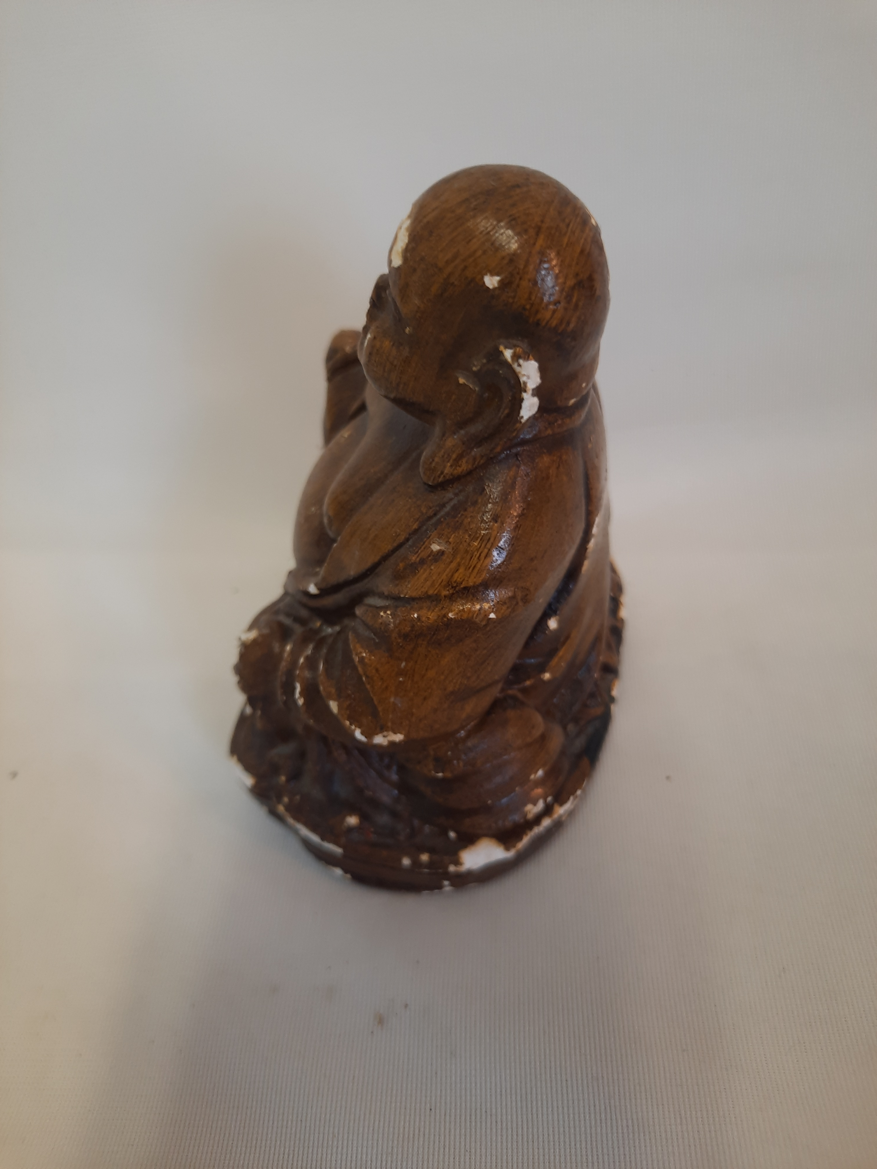 Voir photo 3 de Statuette de Bouddha Souriant en Porcelaine Statuette de Bouddha Souriant en Porcelaine État correct reconditionné photo 3