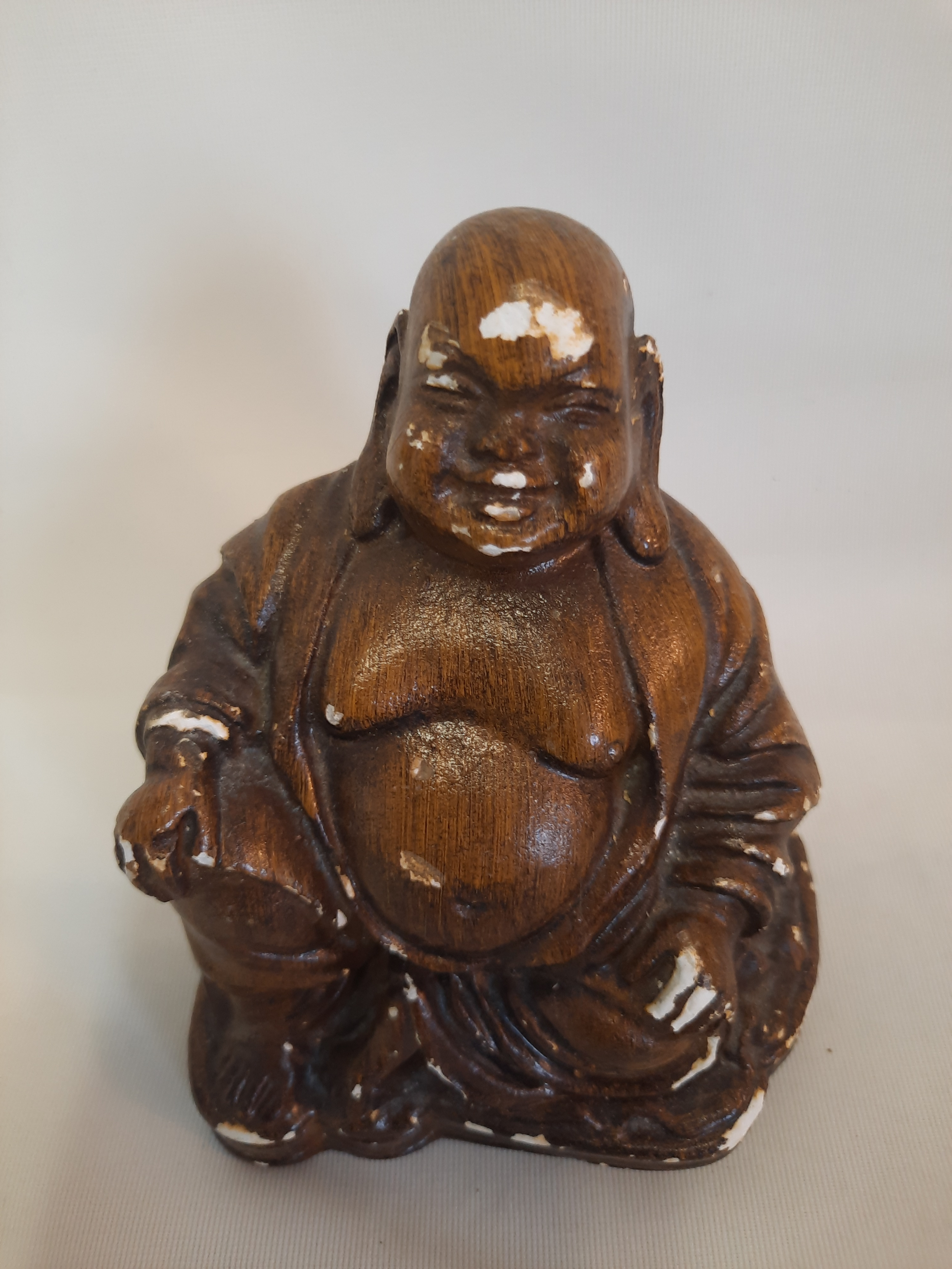 Voir photo 5 de Statuette de Bouddha Souriant en Porcelaine Statuette de Bouddha Souriant en Porcelaine État correct reconditionné photo 5