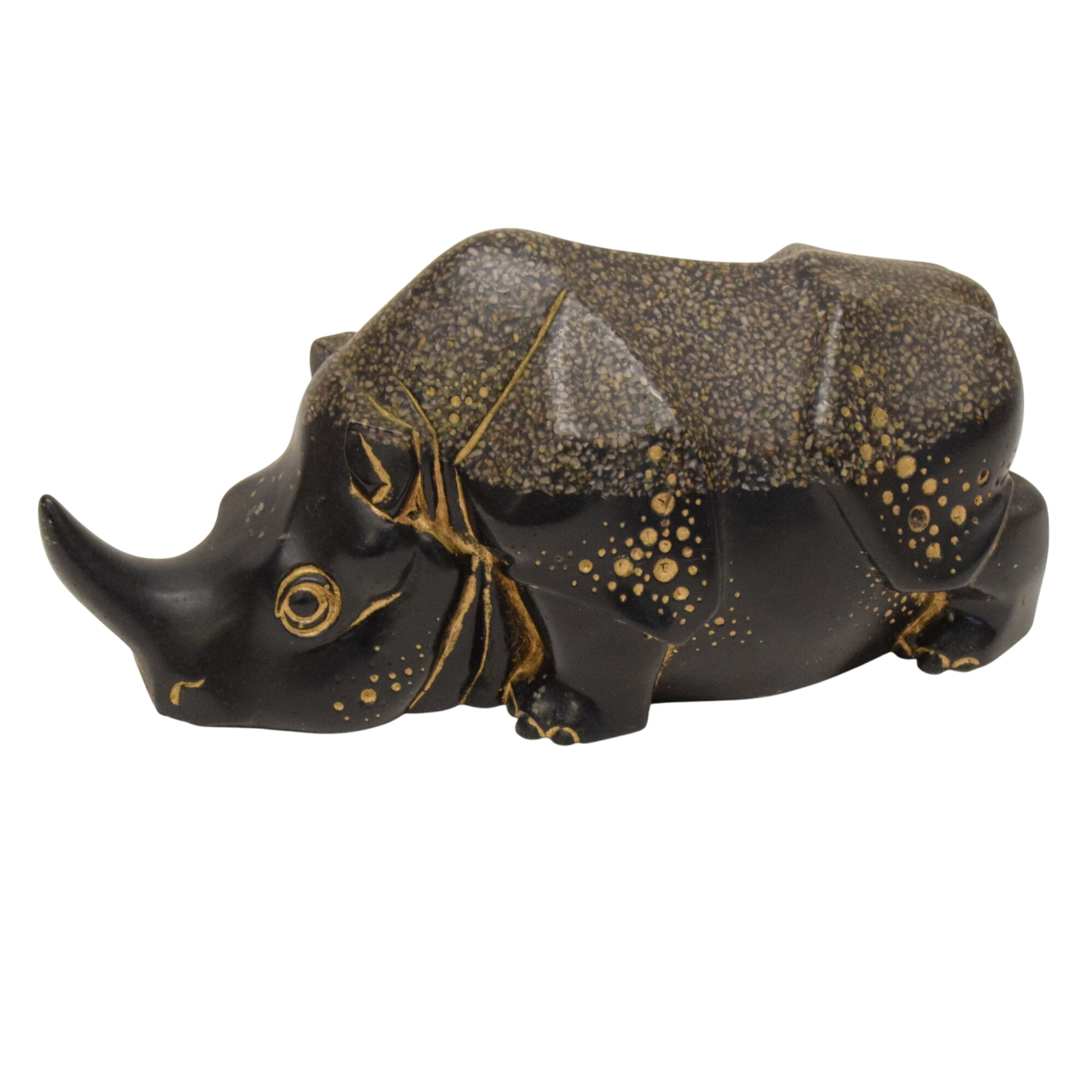 Statuette en résine représentant un rhinocéros stylisé Bon état - 12,00 € Statuette en résine représentant un rhinocéros stylisé Bon état reconditionné disponible sur Label Emmaüs