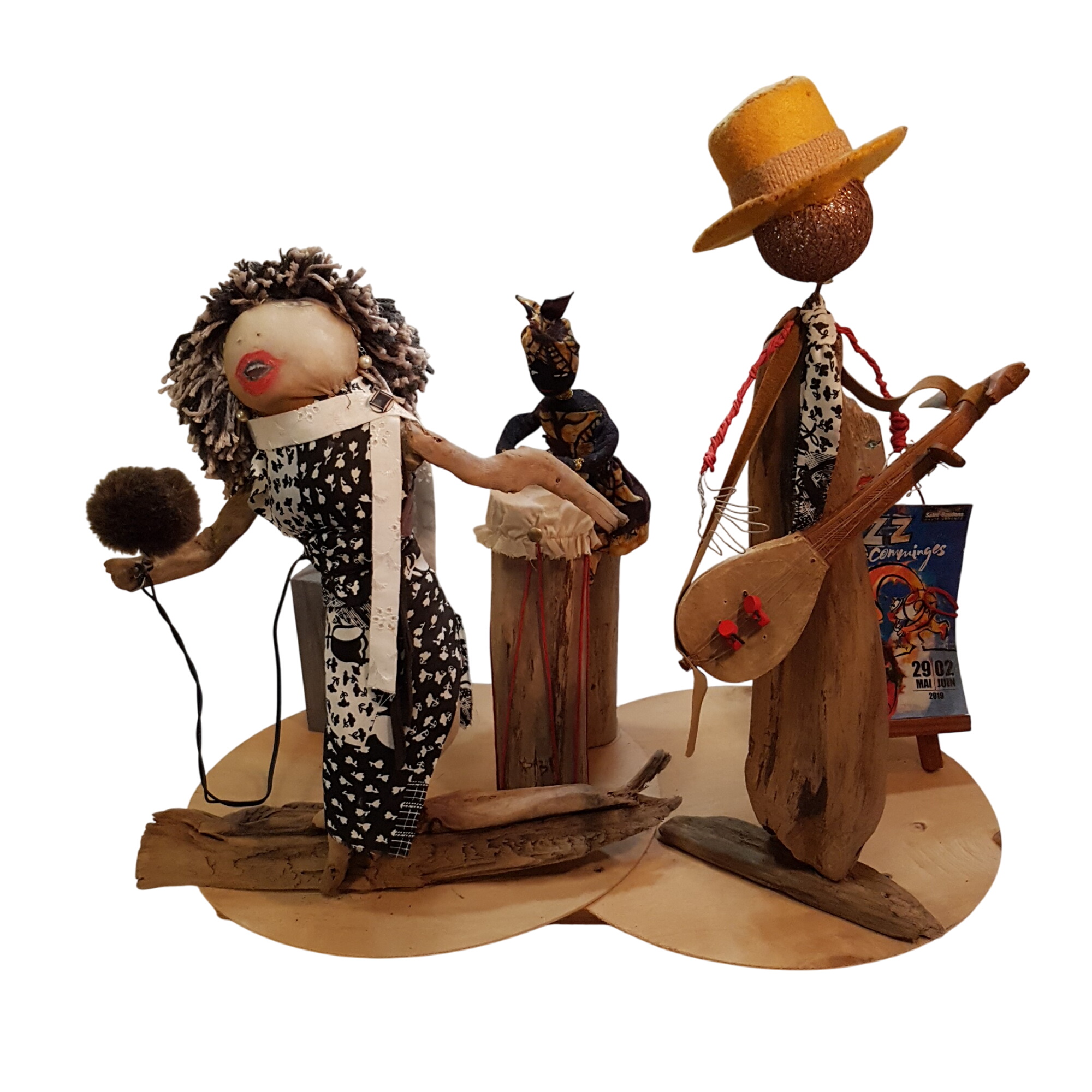 Acheter Statuettes trio musique. Création unique en bois flotté Très bon état - 10,00 € Statuettes trio musique. Création unique en bois flotté Très bon état reconditionné disponible sur Label Emmaüs