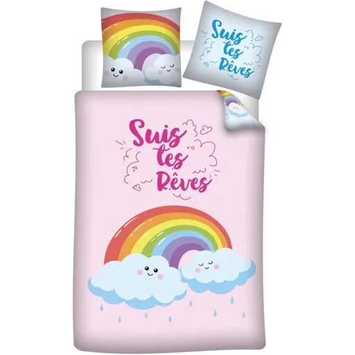 Suis Tes Rêves - Housse De Couette 1 Pers + Taie Multicolore 100% Polyester Bon état reconditionné disponible sur Rakuten