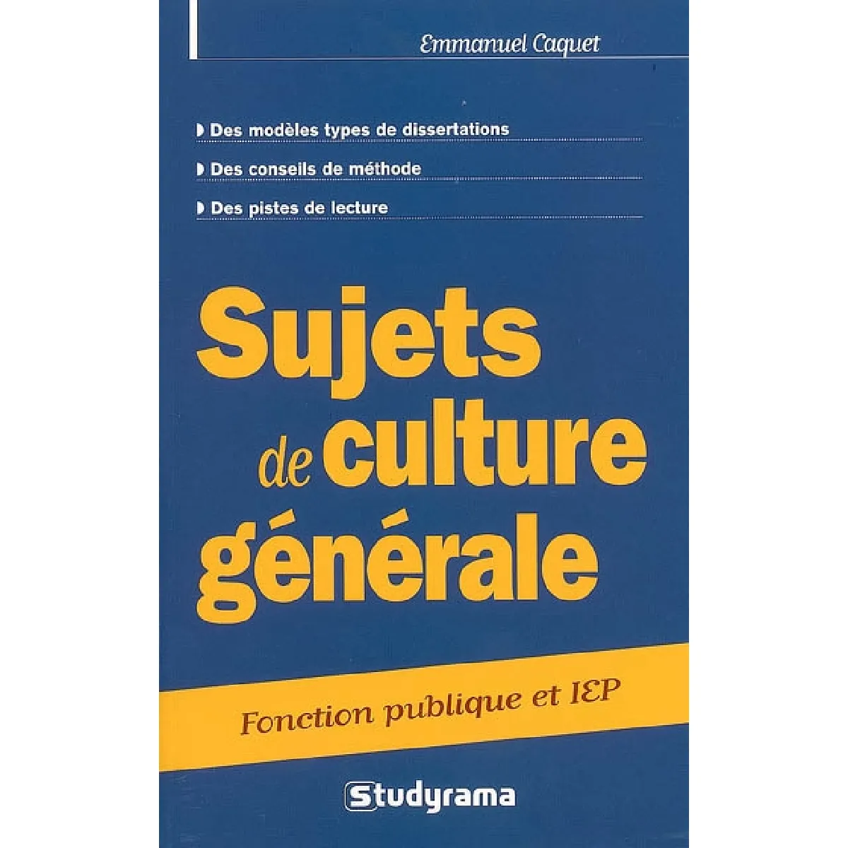 Acheter Sujets de culture générale : concours catégories A et B, IEP État correct - 10,00 € Sujets de culture générale : concours catégories A et B, IEP État correct N/A (Il ne s'agit pas d'une marque reconditionné disponible sur Rue du Commerce Seconde Vie