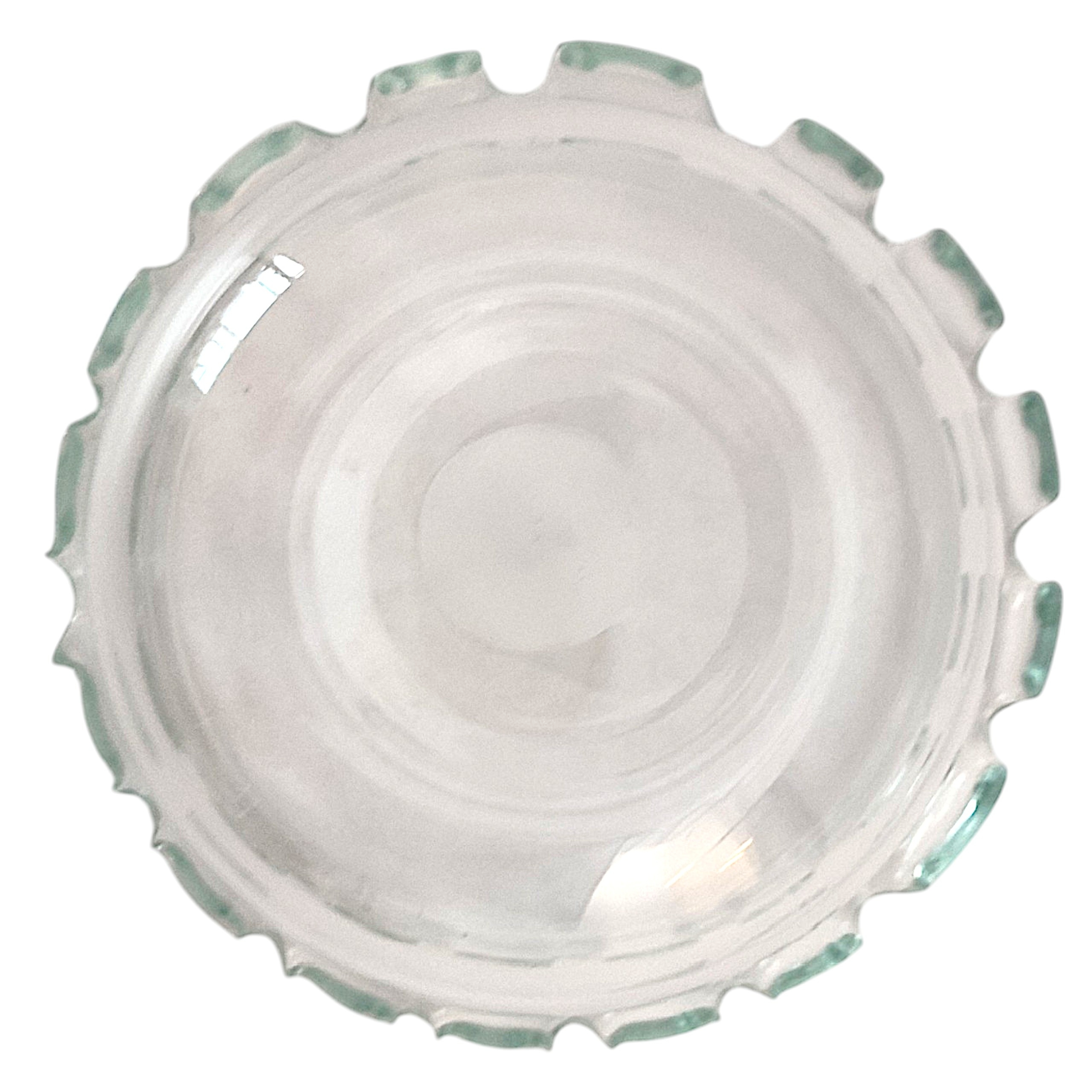 Voir photo 4 de Superbe récipient (vide-poche, saladier, seau à glaçons...) en verre soufflé. Superbe récipient (vide-poche, saladier, seau à glaçons...) en verre soufflé. État correct reconditionné photo 4