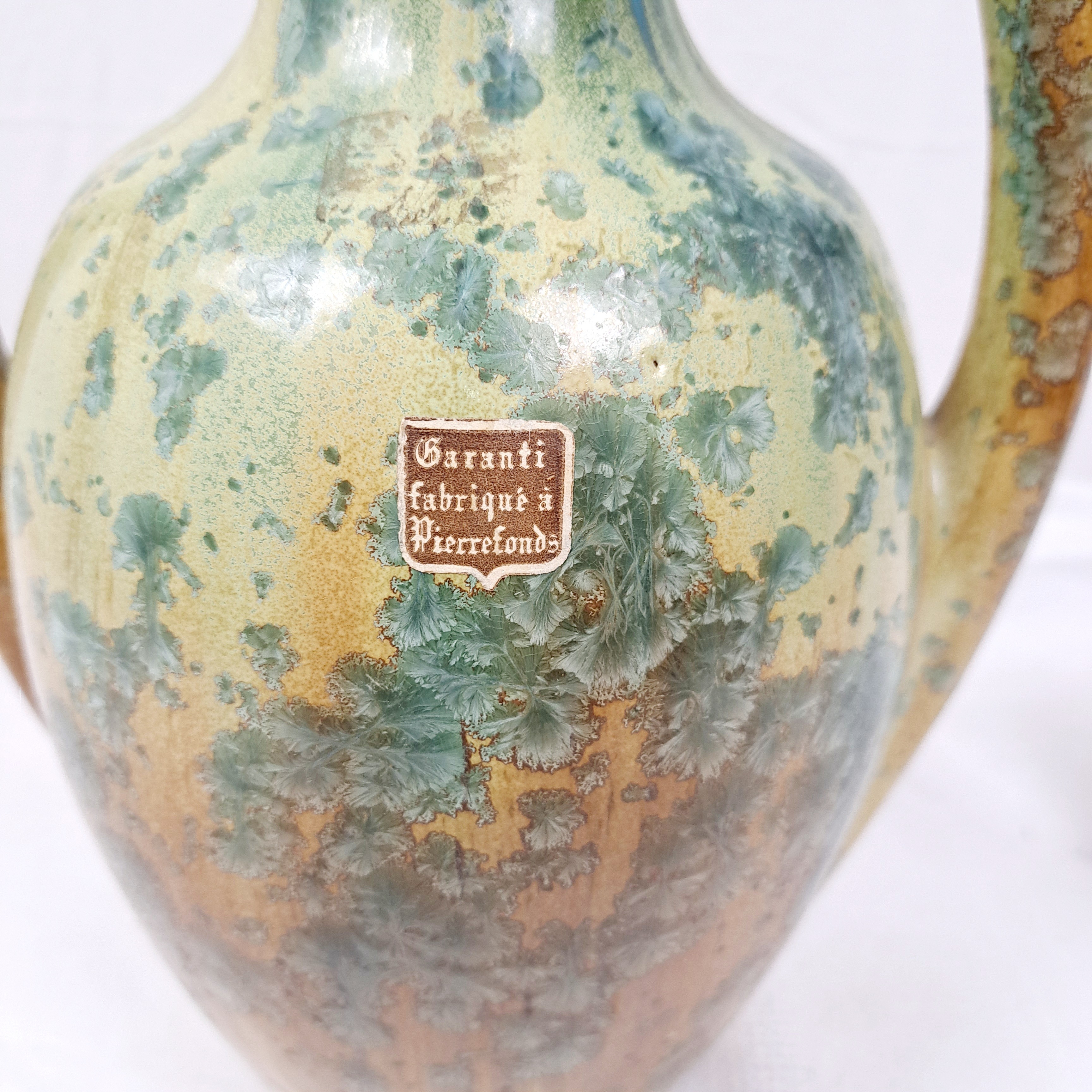Voir photo 7 de Superbe Vase de poterie de Pierrefonds Superbe Vase de poterie de Pierrefonds Très bon état reconditionné photo 7