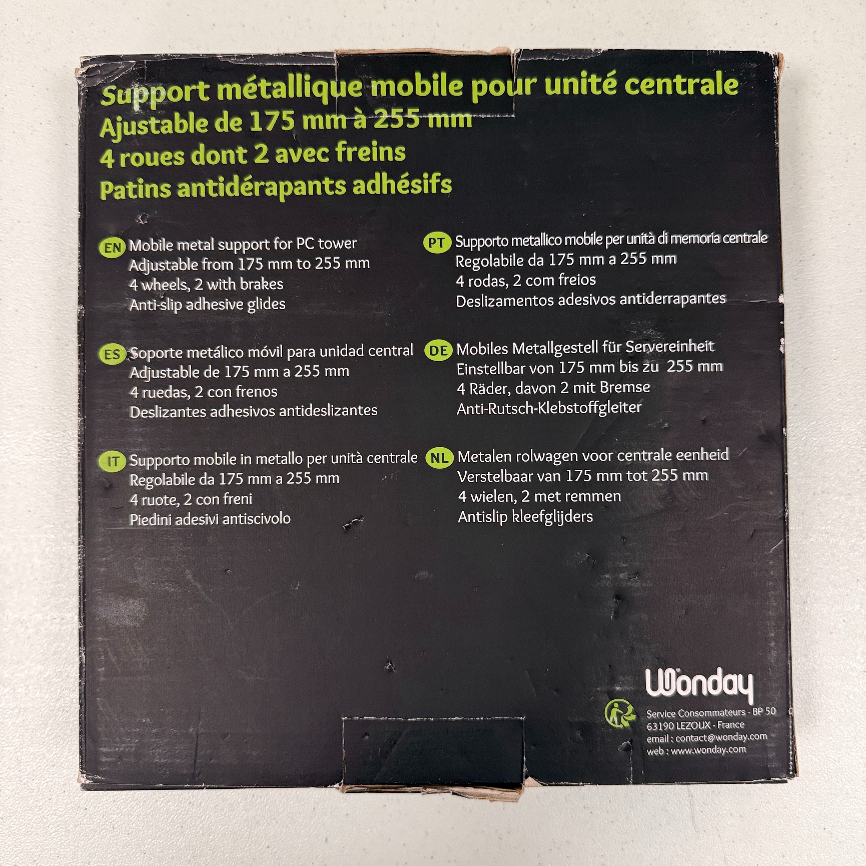 Voir photo 2 de Support métallique mobile pour unité centrale Support métallique mobile pour unité centrale reconditionné photo 2