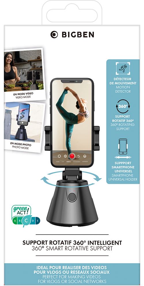 Support rotatif 360° BigBen Connected Noir pour Smartphone jusqu'à 12,3 cm État correct Bigben Connected reconditionné disponible sur Fnac