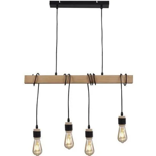 Suspension En Bois - Style Industriel - Noir - Salon - 4 Tetes - 7 X 70 X H150 Cm Bon état reconditionné disponible sur Rakuten