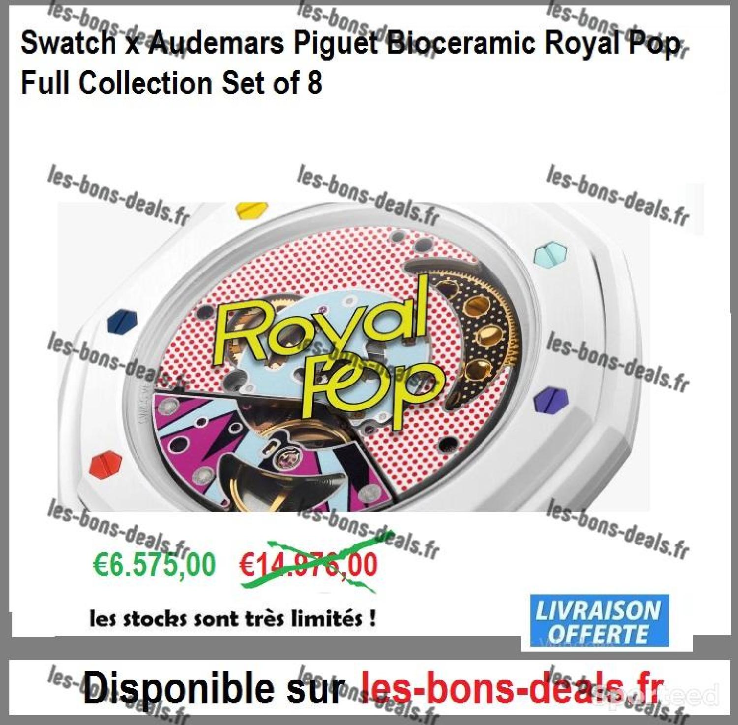 Swatch x Audemars Piguet Bioceramic Royal Pop Full Collection Set of 8 Comme neuf (c'est déjà la condition standard) reconditionné disponible sur Sporteed