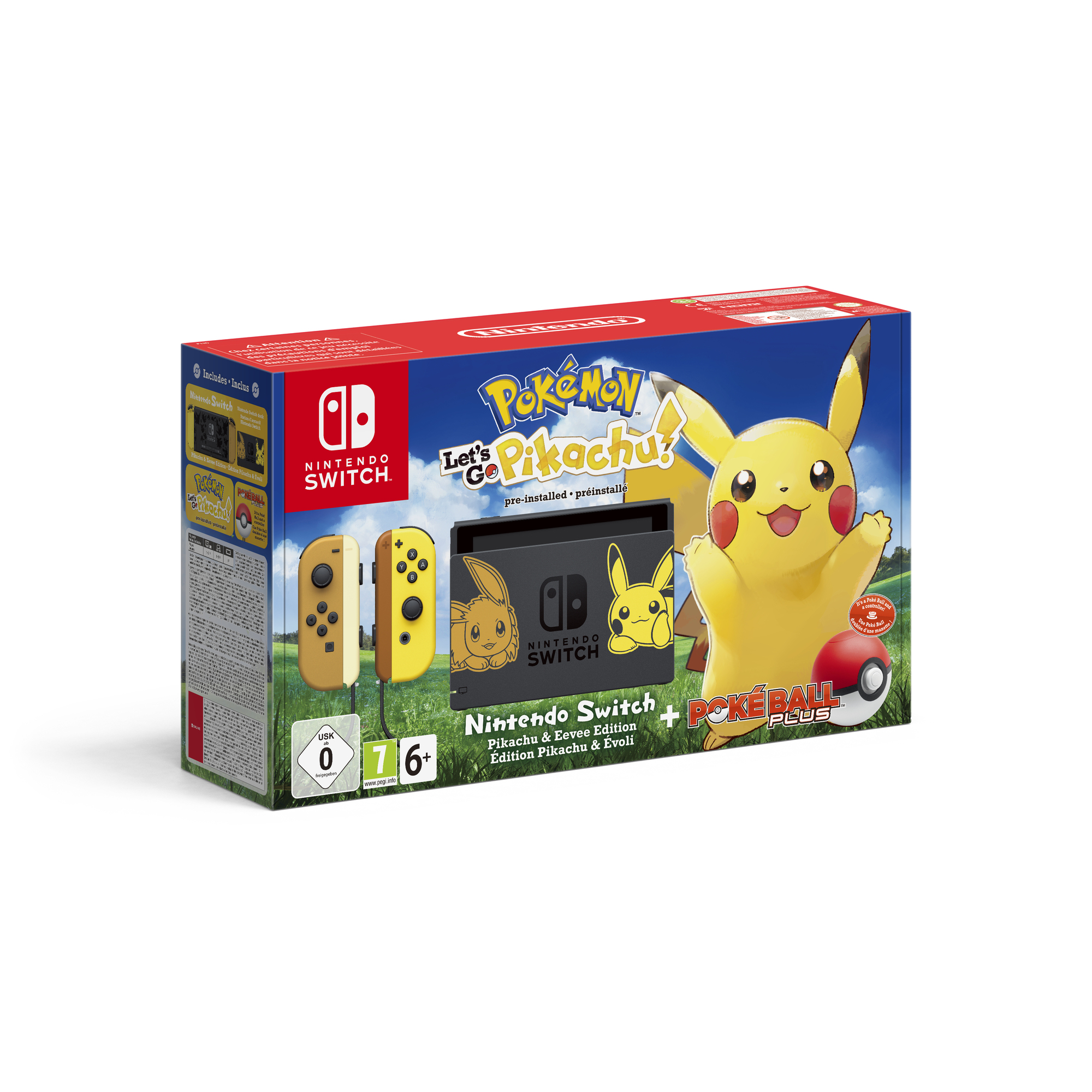 Switch Ed. Let's Go, Pikachu! - Console de jeux portables 15,8 cm (6.2 ) 32 Go Wifi Noir, Jaune - Très bon état Très bon état Nintendo reconditionné disponible sur Pixmania