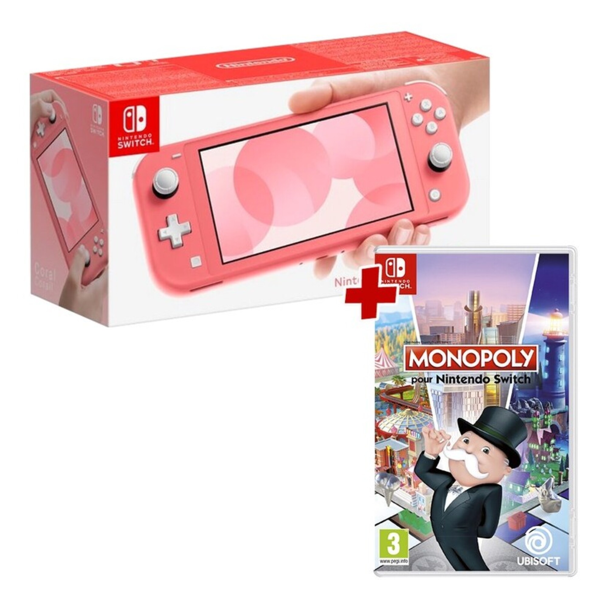 Switch Lite 32 Go + Monopoly, Corail - Excellent état Parfait état Nintendo reconditionné disponible sur Pixmania
