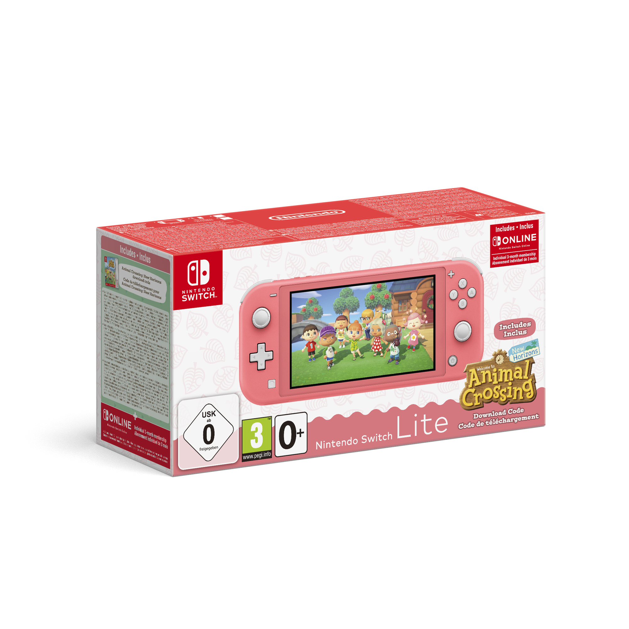 Switch Lite + Animal Crossing: New Horizons Pack + NSO 3 months (Limited) - Console de jeux portables 14 cm (5.5 ) 32 Go Écran tactile Wifi, Corail - Très bon état Très bon état reconditionné disponible sur Pixmania