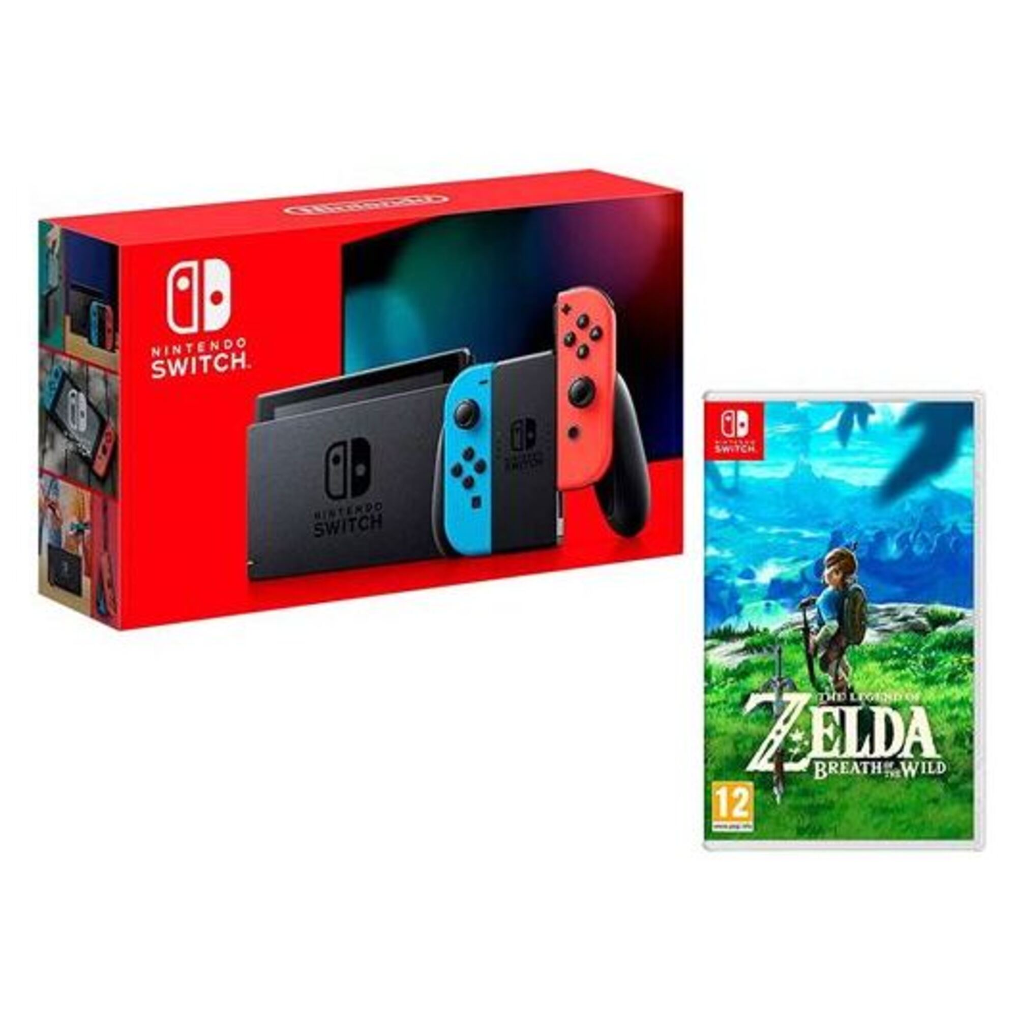Switch Néon 32Go + The Legend of Zelda: Breath of The Wild, Rouge, Bleu - Très bon état Très bon état reconditionné disponible sur Pixmania