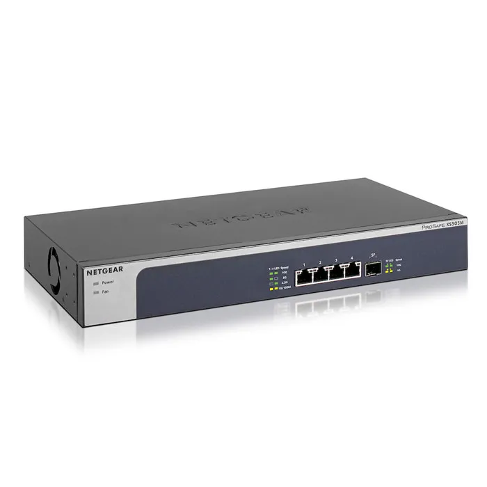 Switch non manageable - NETGEAR - ProSAFE XS505M - 4 ports 10 Go - Boitier métal - Silencieux Reconditionné - 249,28 € Switch non manageable - NETGEAR - ProSAFE XS505M - 4 ports 10 Go - Boitier métal - Silencieux Reconditionné Netgear reconditionné disponible sur Cdiscount Seconde Vie
