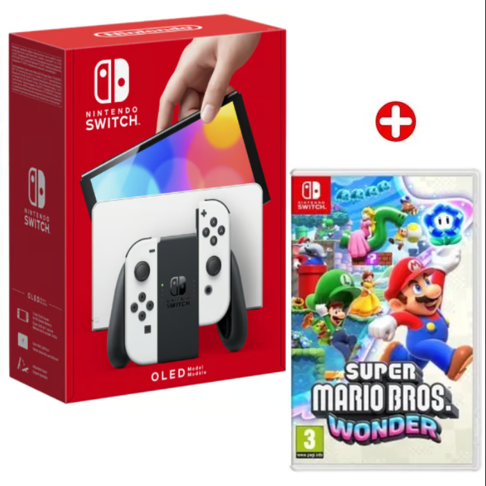 Switch OLED Blanche 64 Go & Super Mario Bros Wonder - Très bon état Très bon état Nintendo reconditionné disponible sur Pixmania