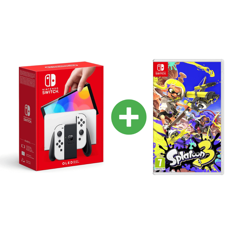 Switch OLED & Splatoon 3 - Console de jeux portables 17,8 cm (7 ) 64 Go Écran tactile Wifi, Noir, Blanc - Très bon état Très bon état Nintendo reconditionné disponible sur Pixmania