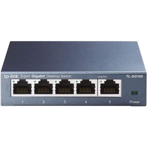 Switch réseau TP-LINK TL-SG105 5 ports 1 GBit/s État correct - 46,38 € Switch réseau TP-LINK TL-SG105 5 ports 1 GBit/s État correct TP-Link reconditionné disponible sur Fnac