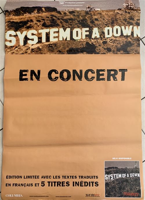 System Of A Down - Toxicity - 80x120cm - Affiche État correct reconditionné disponible sur Fnac