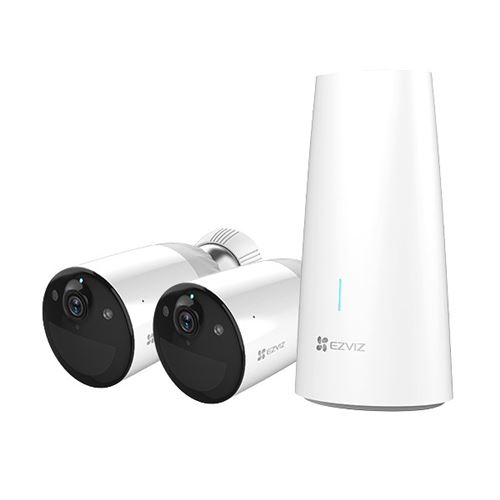 Système de sécurité BC1 à 2 caméras de surveillance connectées Ezviz intérieure-extérieure Blanc État correct Ezviz reconditionné disponible sur Fnac