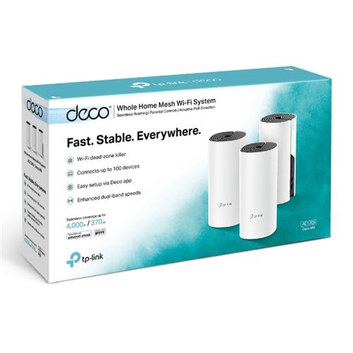Système WiFi Mesh 1,2 Gigabit + 2 ports Ethernet Gigabit TP-LINK Déco M4 Blanc État correct TP-Link reconditionné disponible sur Fnac