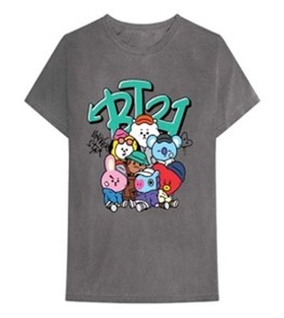 T-Shirt BTS Street Mood Group Gris Souris Unisex État correct reconditionné disponible sur Fnac
