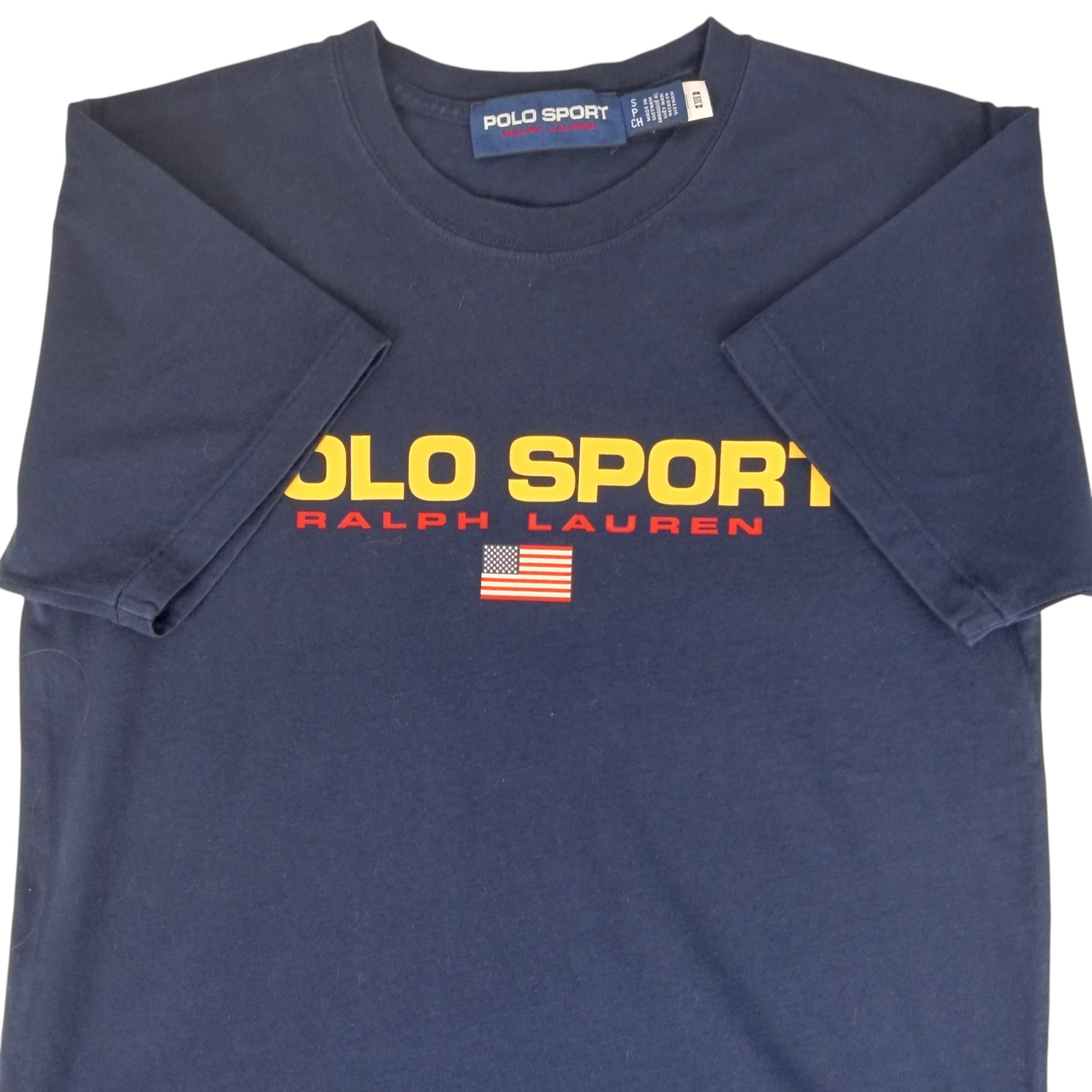 Voir photo 3 de T shirt - homme - marque Ralph Lauren - manches courtes - couleur bleu marine - taille S (38) T shirt - homme - marque Ralph Lauren - manches courtes - couleur bleu marine - taille S (38) Très bon état reconditionné photo 3