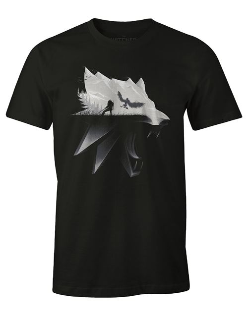 T-shirt The Witcher - Wolf Silhouette - XL - Noir État correct reconditionné disponible sur Fnac