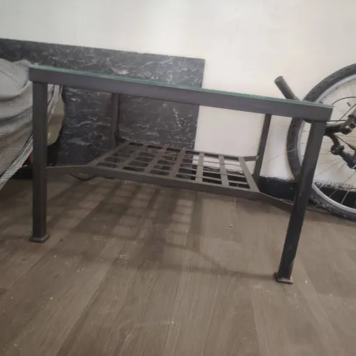 Table Basse Acier Dessus Verre Bon état reconditionné disponible sur Rakuten
