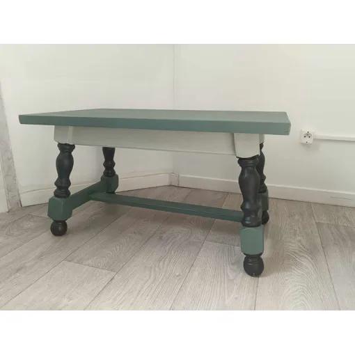 Table Basse Bois Massif Relookée Bon état reconditionné disponible sur Rakuten