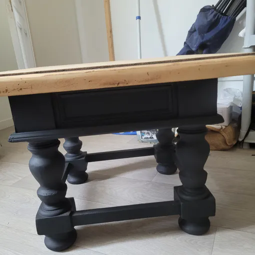 Table Basse Bois Massif Relookée Bon état reconditionné disponible sur Rakuten