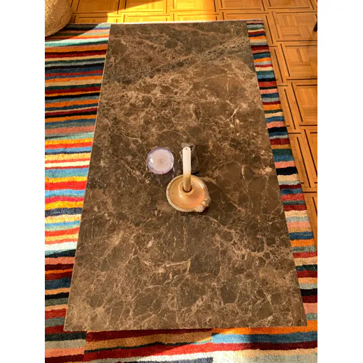 Table Basse COMO BOLIA - Marbre Travertin & Chrome (édition luxe) occasion reconditionné disponible sur Rakuten