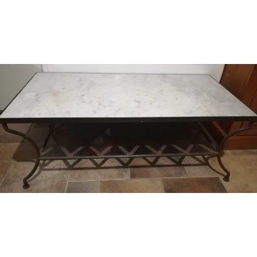 Table Basse Marbre Et Fer Forgé ( Artisanale) Bon état reconditionné disponible sur Rakuten