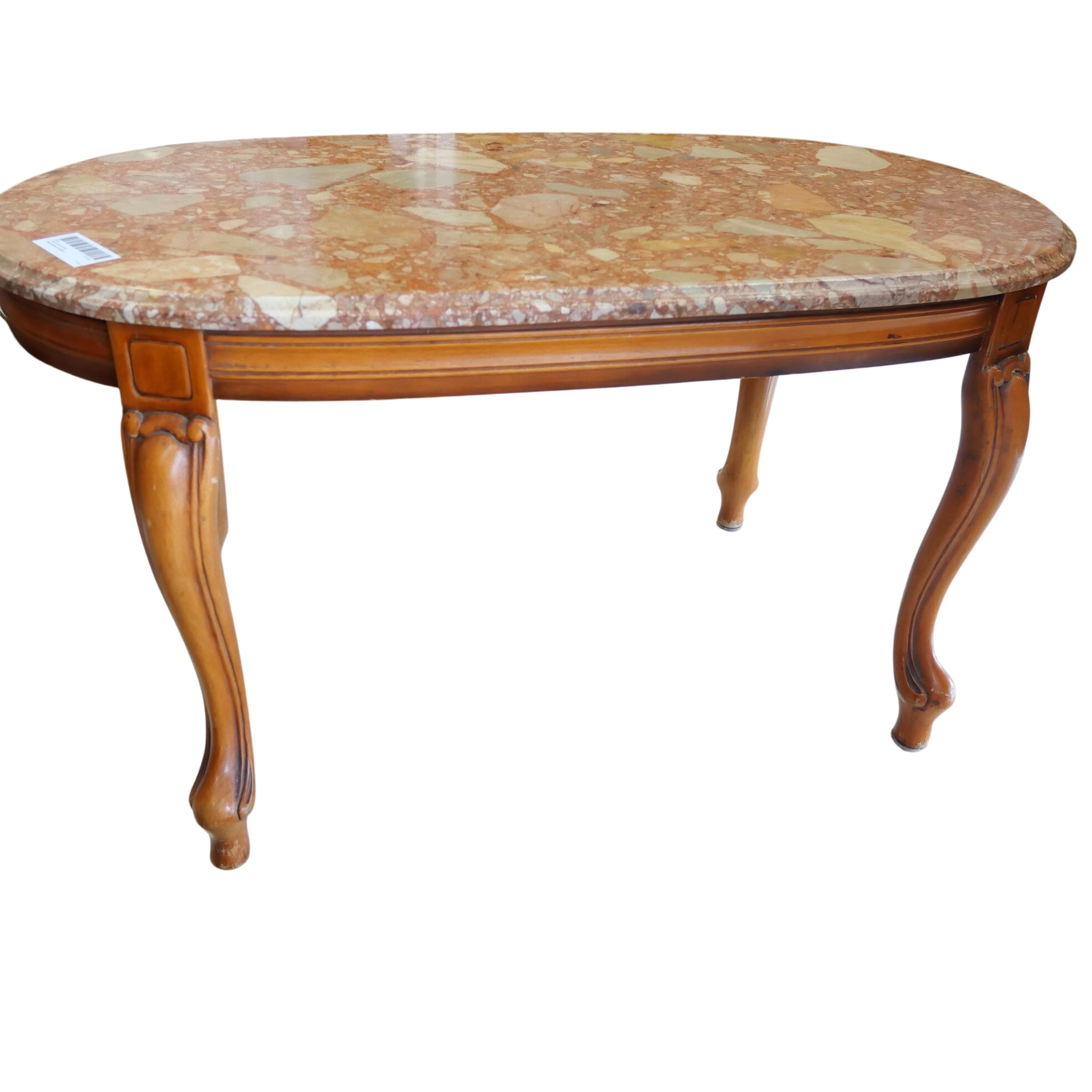 Table basse marbre type Brèche d'Alep - 41,30 € Table basse marbre type Brèche d'Alep reconditionné disponible sur Label Emmaüs