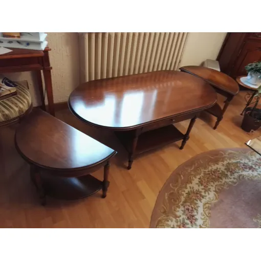 table Basse Merisier Massif Retours Gigognes occasion reconditionné disponible sur Rakuten