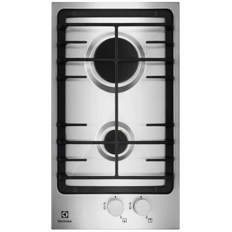 Table de cuisson gaz intégrable Electrolux Domino EGG3322NVX 29 cm Inox 2 brûleurs, grilles fonte, allumage auto et sécurité thermocouple - Excellent état Parfait état Electrolux reconditionné disponible sur Pixmania