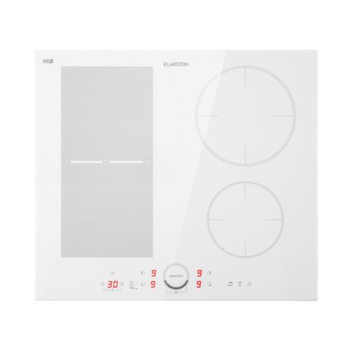 Table de cuisson - Klarstein Delicatessa 60 Hybrid - Plaque vitrocéramique - 7000W - Minuterie - Blanc État correct N/A reconditionné disponible sur Fnac