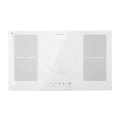 Table de cuisson - Klarstein Delicatessa 90 Flex - Plaque vitrocéramique - 7400W - 5 zones - Minuterie - Blanc État correct N/A reconditionné disponible sur Fnac