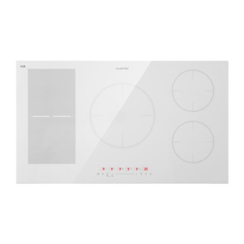Table de cuisson - Klarstein Delicatessa 90 Hybrid - Plaque vitrocéramique - 7400W - Minuterie - Blanc État correct reconditionné disponible sur Fnac