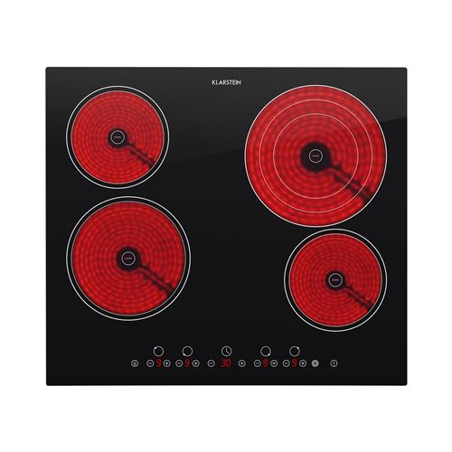 Table de cuisson - Klarstein Virtuosa - Plaque de cuisson - 6500W - 4 zones - Minuterie - Noir État correct Klarstein reconditionné disponible sur Fnac