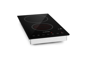 Table de cuisson - VariCook Domino - Plaque vitrocéramique - 3000W - Minuterie - Tactile - Argent Bon état Klarstein reconditionné disponible sur Darty