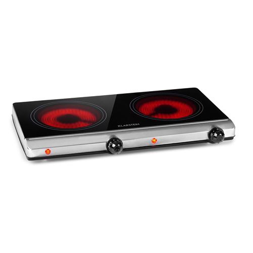 Table de cuisson vitrocéramique - Klarstein Cookbuddy - 2 foyers - 2400 W - Argent État correct N/A reconditionné disponible sur Fnac