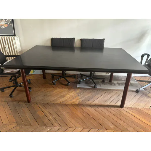Table en bois massif, noir Bon état reconditionné disponible sur Rakuten