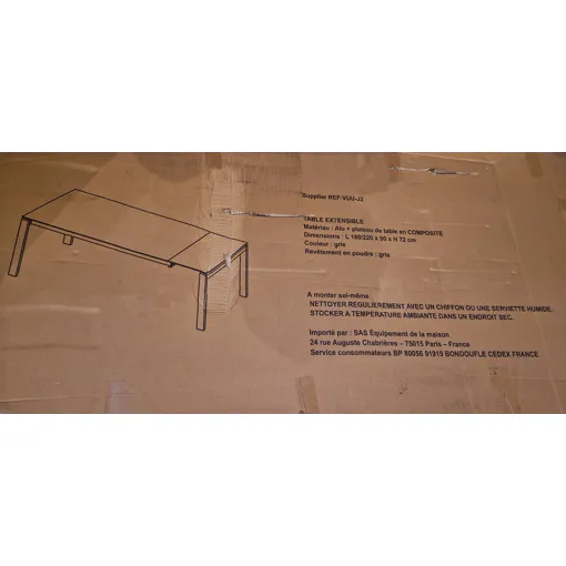 Table Extensible en composite et Alu Bon état reconditionné disponible sur Rakuten
