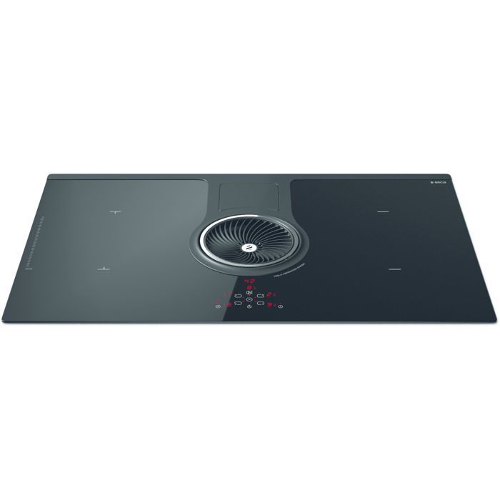 Table induction PRF0120978A NikolaTesla BL/F/83 - 4 foyers - Commandes tactiles - Extraction intégrée - Noir brillant - Excellent état Parfait état Elica reconditionné disponible sur Pixmania