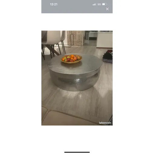 TABLE NOMADE MAISON DU MONDE METAL MARTELE Bon état reconditionné disponible sur Rakuten