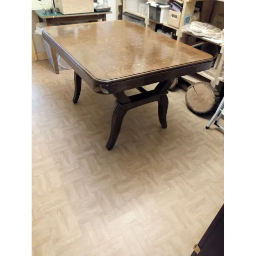 Table Rectangulaire Rustique En Bois Massif 132 X 94 X 76 Cm Avec 2 Rallonges De 38 Cm Chacune Bon état reconditionné disponible sur Rakuten