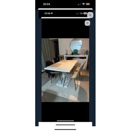 Table repas extensible "Bronx" - 140/180 x 80 x 75 cm - Blanc brillant Blanc Brillant. Bon état reconditionné disponible sur Rakuten