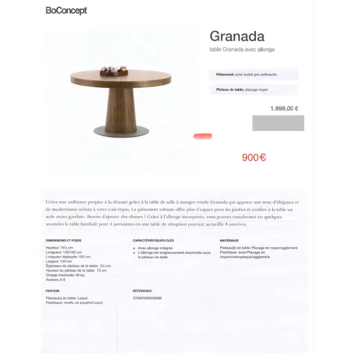Table Salle À Manger 6 Chaises Bon état reconditionné disponible sur Rakuten